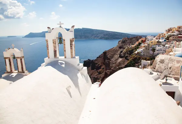 Красивий Острів Санторіні Греція Туристичний Напрямок Грецькі Острови — стокове фото