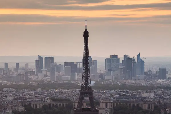 Skyline Parigi Con Torre Eiffel Tramonto Parigi Francia — Foto Stock