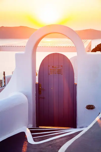 산토리니 그리스의 아름다운 목적지 그리스 로열티 프리 스톡 이미지