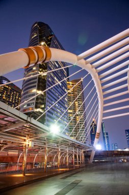 Modern mimari chong nonsi bridge Bangkok Tayland