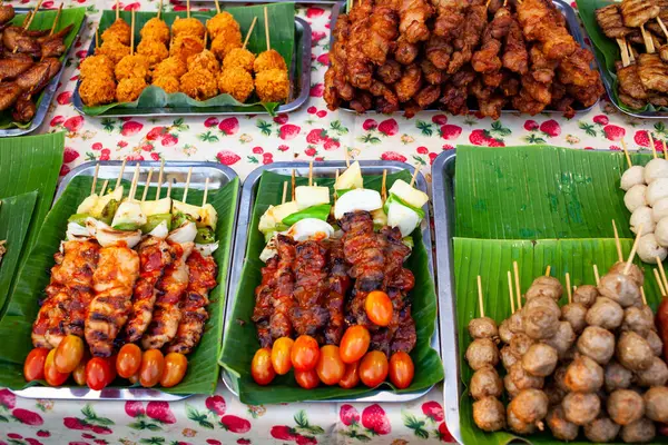 Lezzetli Taze Thai Sokak Yemekleri Telifsiz Stok Fotoğraflar