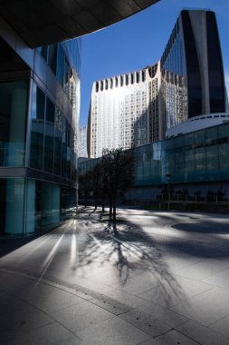 La Defense, Paris, Fransa 'daki iş bölgesi.
