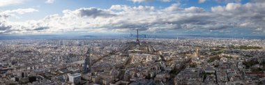 Eiffel Kulesi Fransa ile Paris 'in hava manzarası