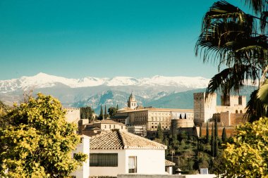 Antik Arap kalesi Alhambra Granada İspanya