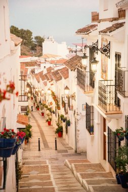 Mijas 'ın pitoresk köyü. Costa del Sol, Endülüs, İspanya