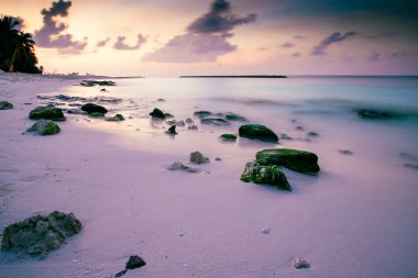 amazing sunset on the sea tropical beach