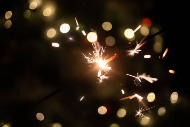 parıltı ve bokeh ışıkları Yeni yıl arkaplanı