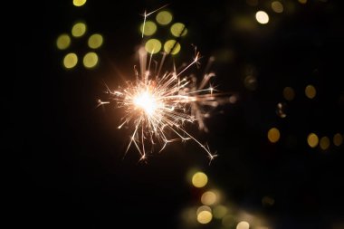 parıltı ve bokeh ışıkları Yeni yıl arkaplanı