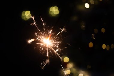 parıltı ve bokeh ışıkları Yeni yıl arkaplanı