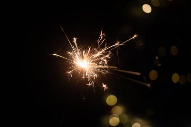 parıltı ve bokeh ışıkları Yeni yıl arkaplanı