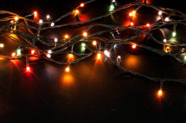 Renkli Noel ışıkları arka planı