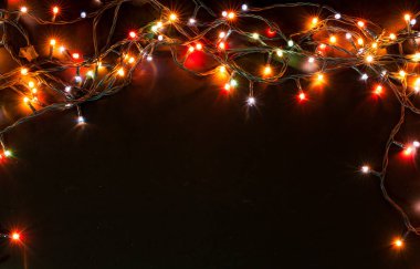Renkli Noel ışıkları arka planı