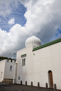 beautiful white mosque in Ischia  Italy clipart