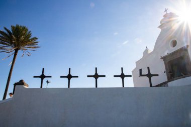 white church in Forio  Ischia clipart