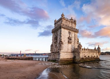 Lisbon, Belem Kulesi - Tagus Nehri, Portekiz