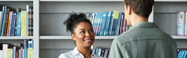 A teacher inspires her young student with valuable lessons in an inviting classroom environment.