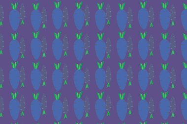 Menekşe arkaplanda havuç deseni.