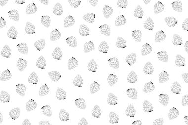 Beyaz arkaplandaki Enginar desen çizgisi.