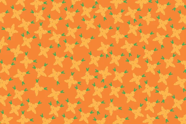 Illustrazione Carota Sfondo Arancio — Vettoriale Stock