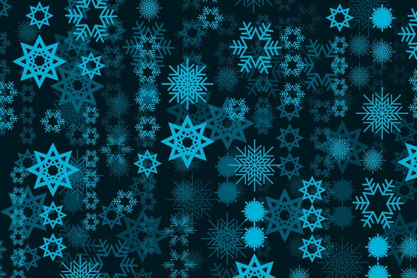 Ілюстрація Абстрактний Синій Сніг Темному Фоні — стоковий вектор