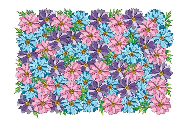 Illustration Abstract Flower Leaves Background — Stok Vektör