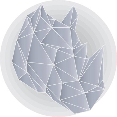 Çember arkaplanlı gergedan üçgeninin çizimi.