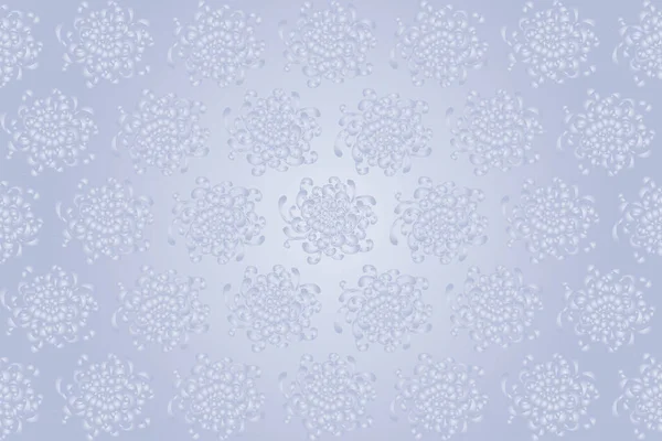 Illustration Silver Chrysanthemum Blomma Silver Färg Bakgrund — Stock vektor