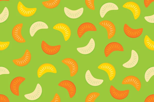 Illustration Der Orangen Gruppe Auf Grünem Hintergrund — Stockvektor