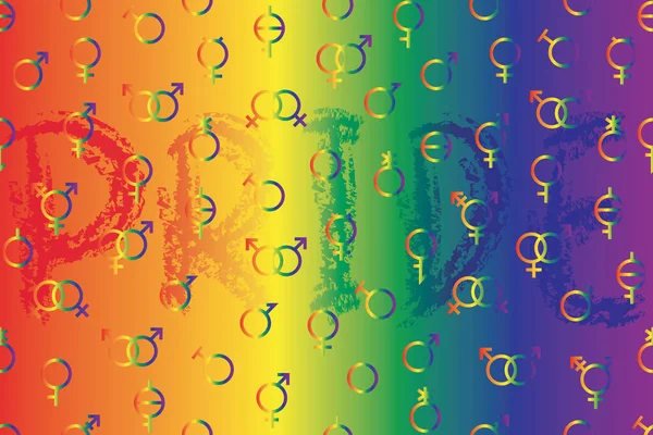 Görüntü Lgbtq Simgesi Igbtq Renginde Pride Harfinin Çizimi — Stok Vektör