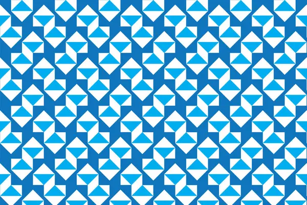 Illusztráció Absztrakció Négyzet Háromszög Alakú Kék Fehér Háttér — Stock Vector