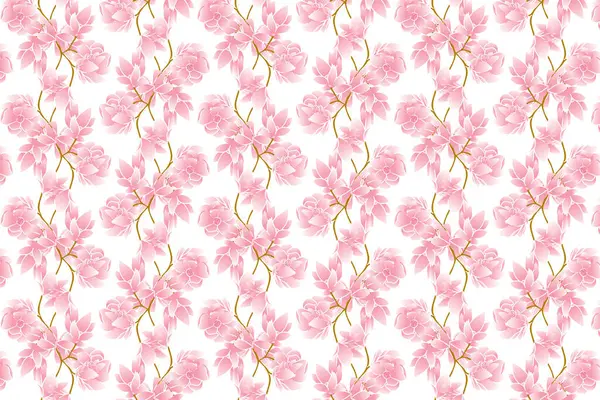 Illusztráció Rózsaszín Virág Fehér Háttér — Stock Vector