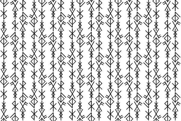 白底上的Rune字符模式的描述线 — 图库矢量图片#