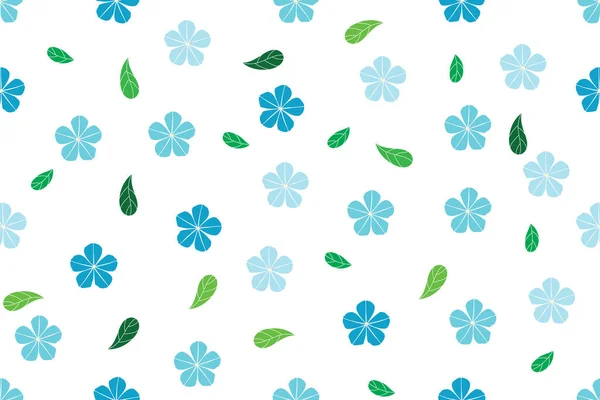Illusztráció Mintája Blue Cape Ólomféreg Virág Háttér — Stock Vector