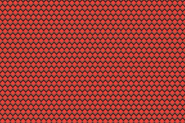 Siyah arkaplanda kırmızı kare deseninin gösterimi.