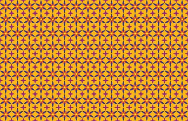 Turuncu arkaplandaki soyut çiçeğin çizim şekli.