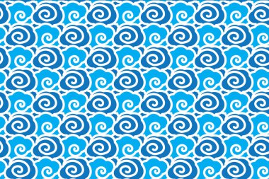 Soyut mavi bulut arkaplanının resimleme duvar kağıdı.