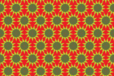 Resim kalıbı, kırmızı arkaplanda soyut yumuşak yeşil çiçek.