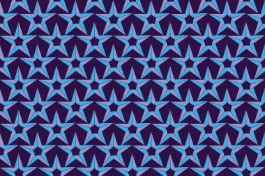 Resim, menekşe arkaplanda soyut mavi yıldız.