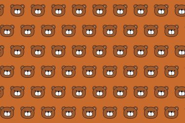 Kahverengi arka planda ayı suratının duvar kâğıdı.