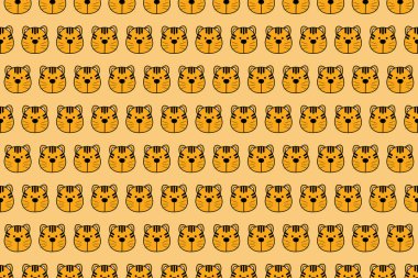 Tablo, kaplanın duvar kağıdı yüzü yumuşak sarı arka planda.