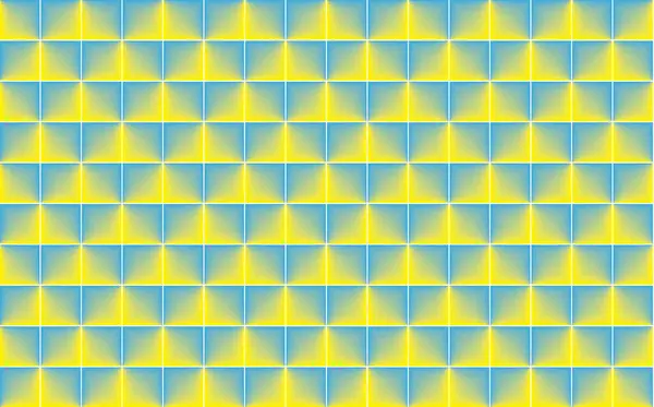 Ilustracja Tapety Wzór Żółty Niebieski Warstwy Kwadratowym Tle — Wektor stockowy