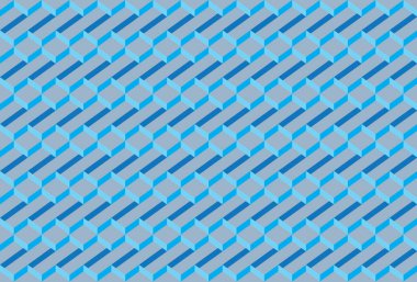 Çizim Duvar Kağıdı, Soyut Geometrik Biçim. Yumuşak gri arkaplanda soyut mavinin çok renkli hali tekrarlanıyor.