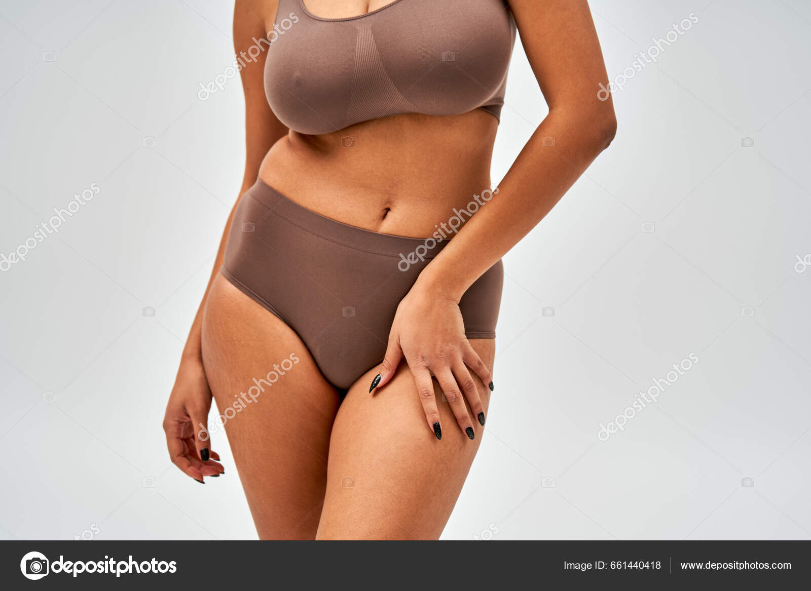 Cropped view of multiethnic women in modern and colorful bras and