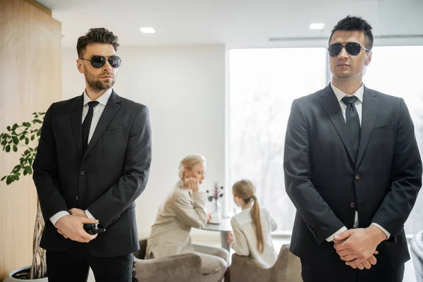 Private Security Service Personal Safety Concept Good Looking Bodyguards Formal — Stock Photo, Image