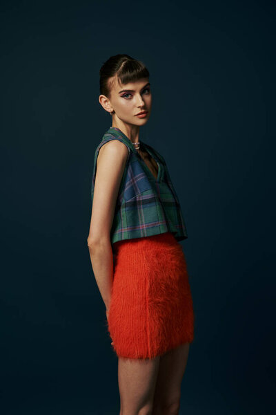 Beautiful lesbian couple in comfy attires enjoying time together.