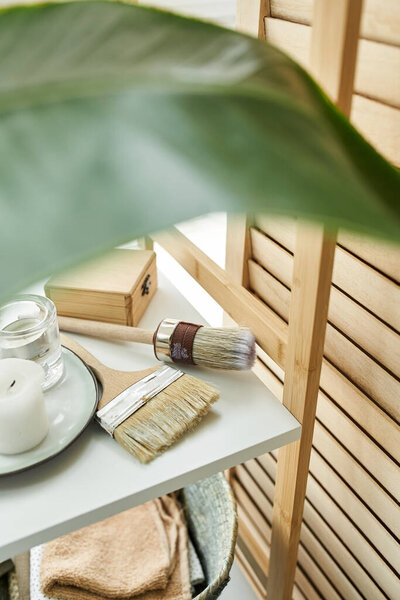 Gardening tools in cozy studio.