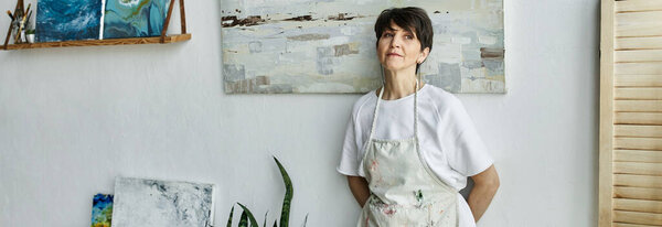 A dedicated artist enjoys her time working on new creations.