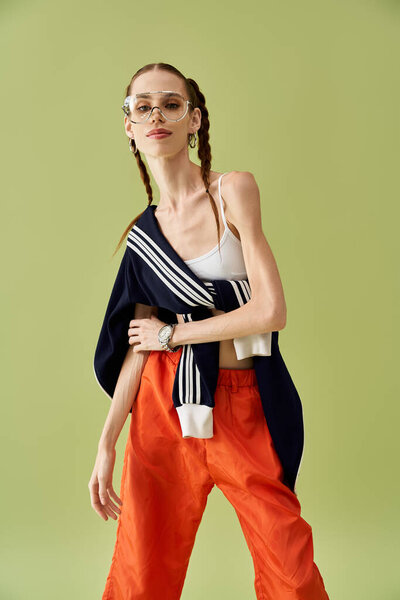 A woman showcases a unique fashion sense while grappling with anorexia and her self image.