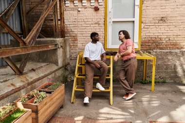 İki büyüleyici insan, samimi bir kafede buluşmalarının keyfini çıkarırlar..