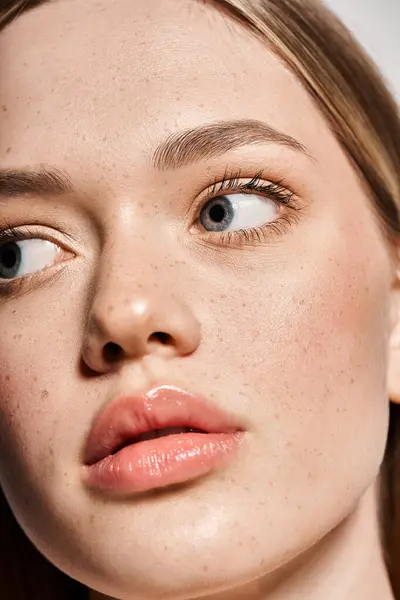 Jovem encantadora mostra sua beleza em uma roupa elegante primavera e pele impecável. — Fotografia de Stock